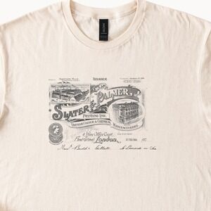 Victorian Printing Factory Graphic Tee Industrial Heritage Design
